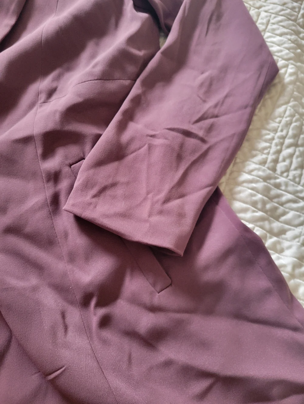 TORRID Mauve Blazer Open Front Structured Jacket Workwear Minimalist Size 00 - Picture 5 of 7
